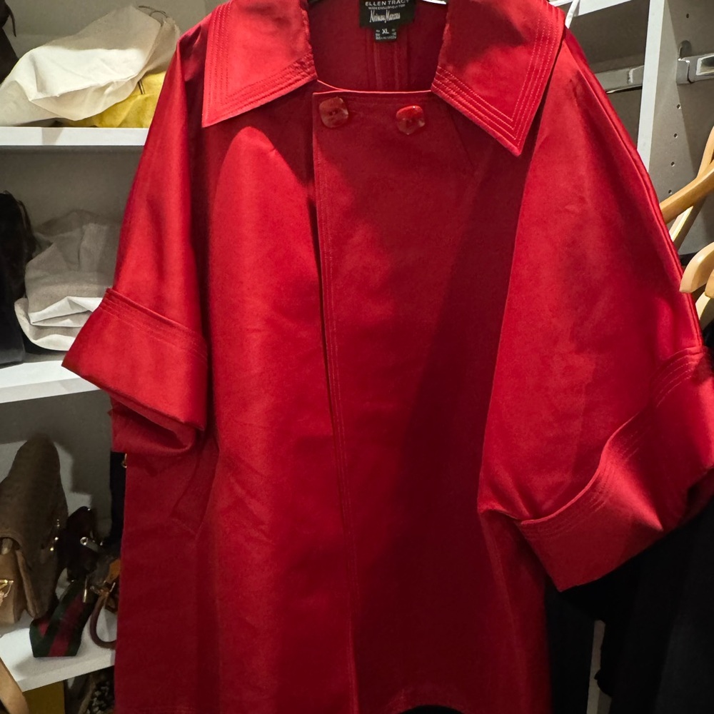 Ellen Tracy Red swing Coat